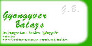 gyongyver balazs business card